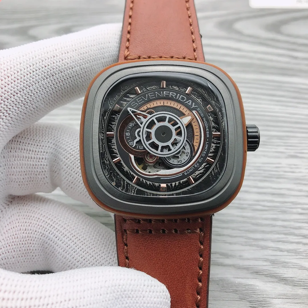 【Authentic Tmall】💰1640! Seven Friday seven Friday-P4B/05 "EDISI" 🎮Limited edition with a strong retro ethnic style. Sevenfriday's watch design focuses on the case and dial, which are made of stainless steel to create an extremely complex structure and an excellent movement. 🎮Comprehensive protection capabilities. SevenFriday supports Android NFC verification. Size 47*13mm. Matched with imported cowhide. Uses imported fully automatic Citizen movement.